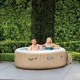 Jacuzzi SPA gonflabil Intex Sahara Tan Round Bubble Massage, 196х71 cm, 795 l, 4 persoane foto