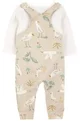 Carter's Set 2 piese Bluzita si salopeta Khaki Bird Print foto
