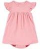 Carter's Set 2 piese Solid Pink-Ivory - Rochita si cardigan foto