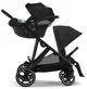 Двойная коляска Cybex Gazelle S BLK BP Moon Black foto
