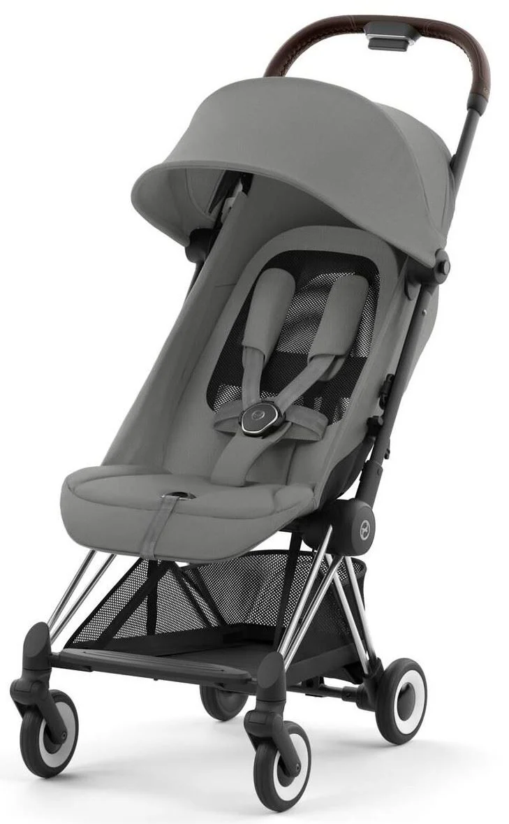 Carucior Cybex Coya Chrome Dark Brown Mirage Grey Dark Grey foto