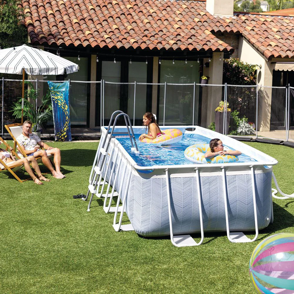 Piscina Intex Chevron prism frame rectangular, 400x200x100 cm, 6836 l, cadru metalic foto