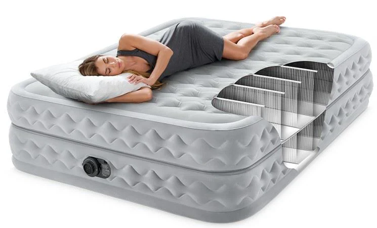 Надувной матрас Intex Velur Supreme с встроенным насосом 220V, 152x203x51 см, до 272 кг foto