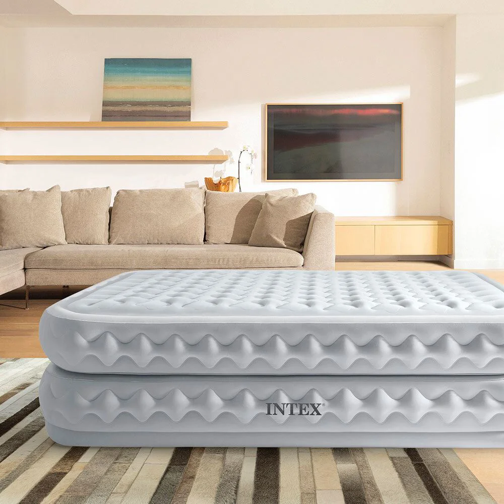 Надувной матрас Intex Velur Supreme с встроенным насосом 220V, 152x203x51 см, до 272 кг foto