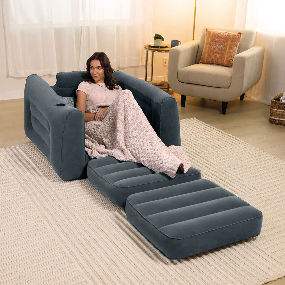Fotoliu-pat gonflabil Intex Velur Sofa, 117x224x66 cm foto