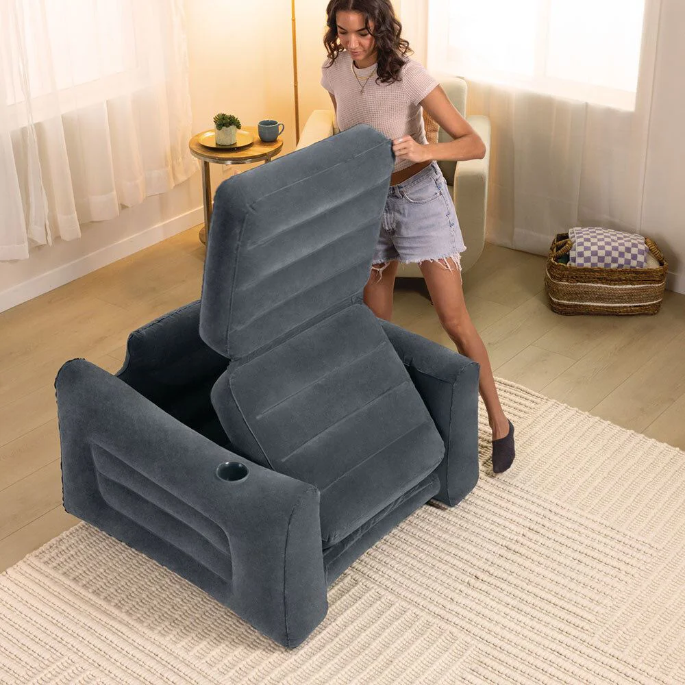 Fotoliu-pat gonflabil Intex Velur Sofa, 117x224x66 cm foto
