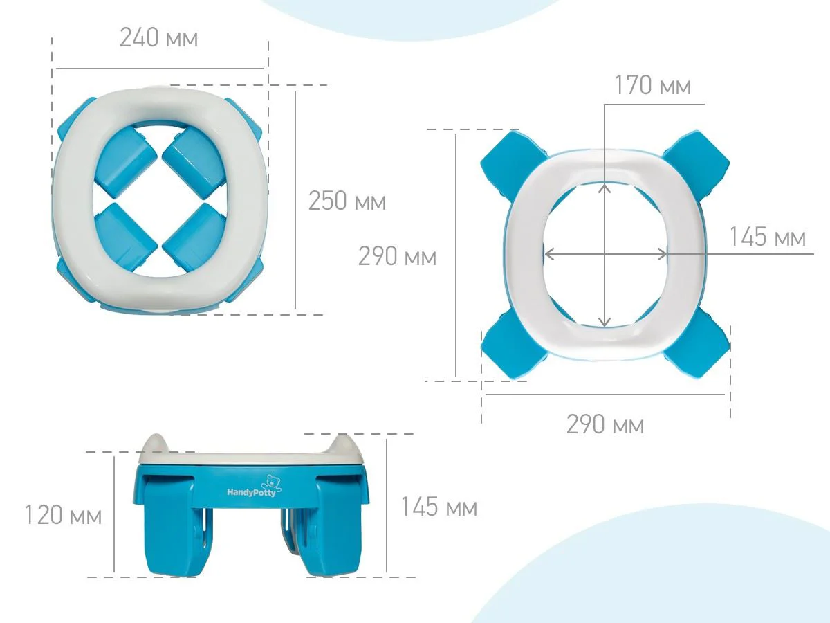 Olita de calatorie 3 in 1 HandyPotty Roxy Kids Blue foto