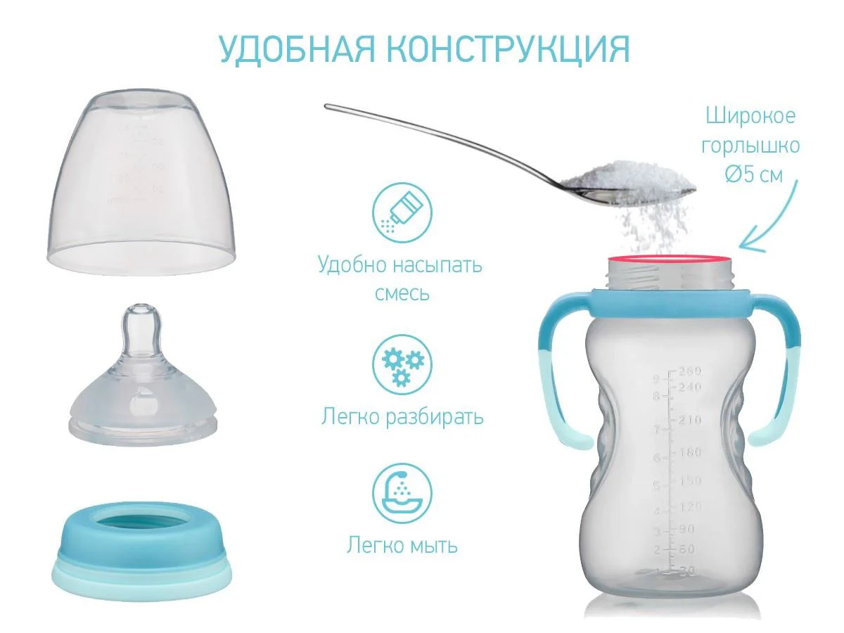 Biberon Roxy Kids cu flux rapid (6+ luni), 260 ml foto
