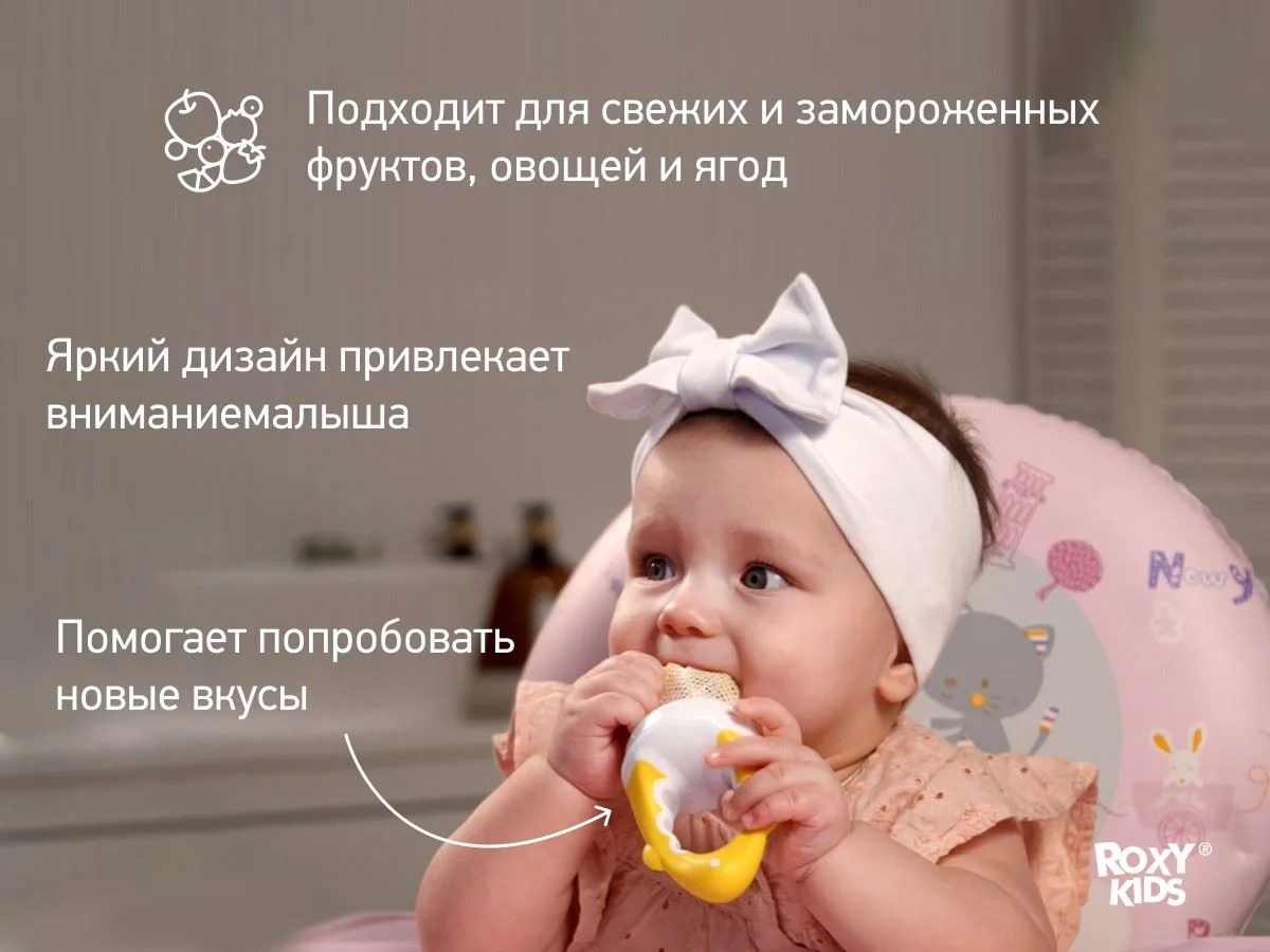 Ниблер для прикорма Roxy Kids с нейлоновой сеточкой Grey foto