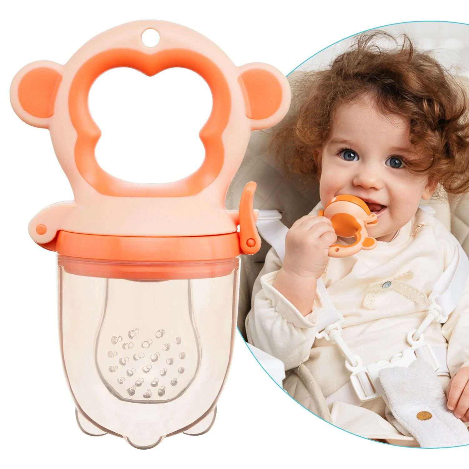 Ниблер для прикорма Roxy Kids с силиконовой сеточкой Monkey foto