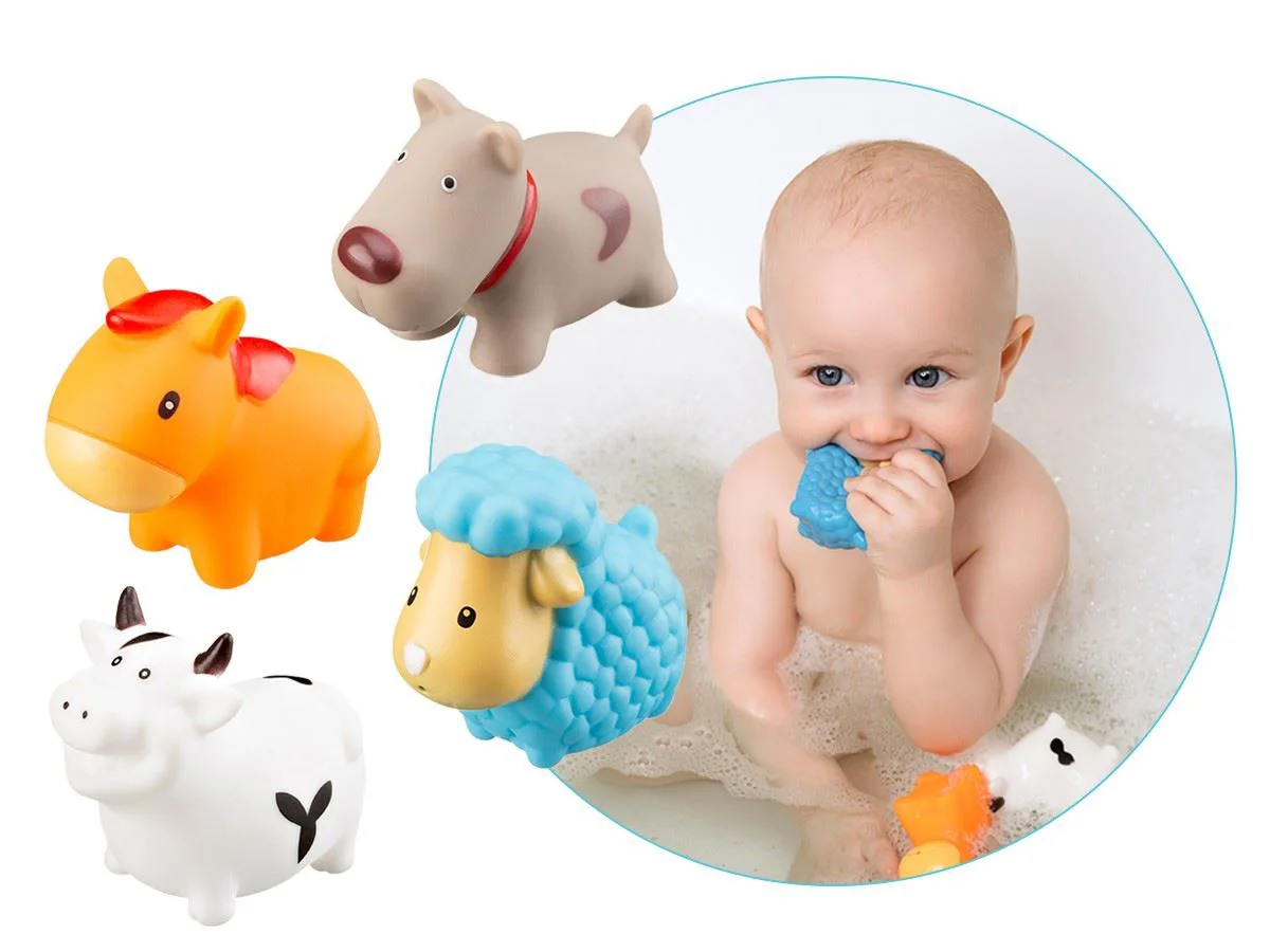 Set de jucarii de baie Roxy Kids Farm, 4 buc. foto