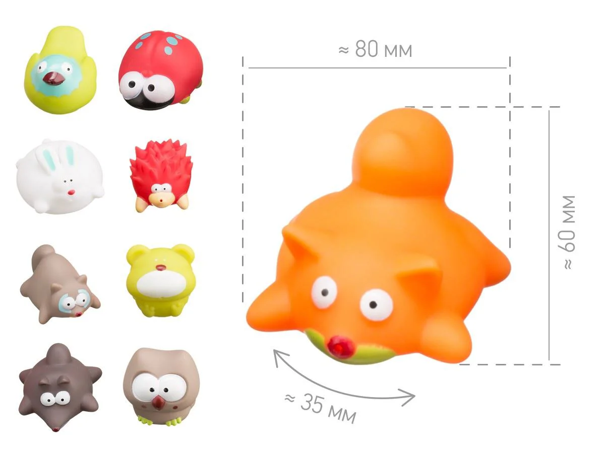 Set de jucarii de baie Roxy Kids Forest Creatures, 9 buc. foto