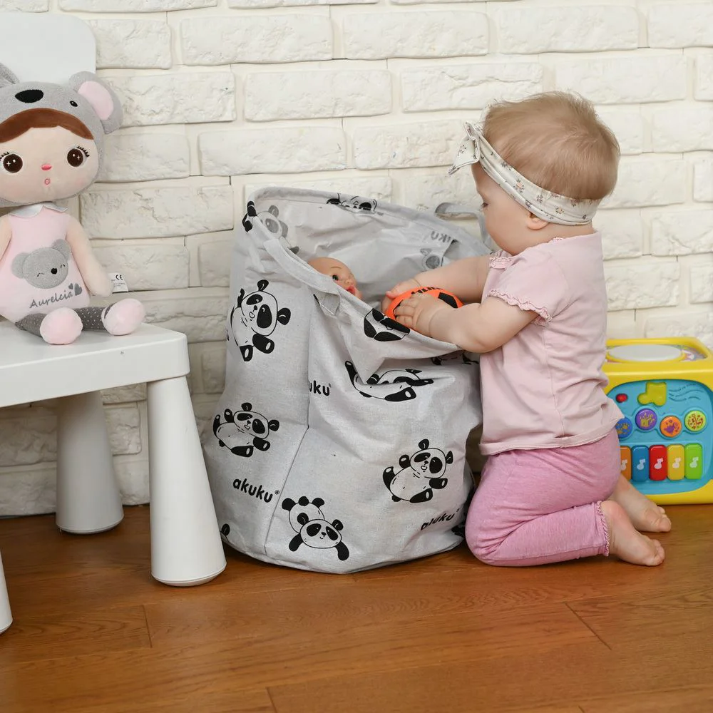 Складная корзина для игрушек Akuku Panda foto