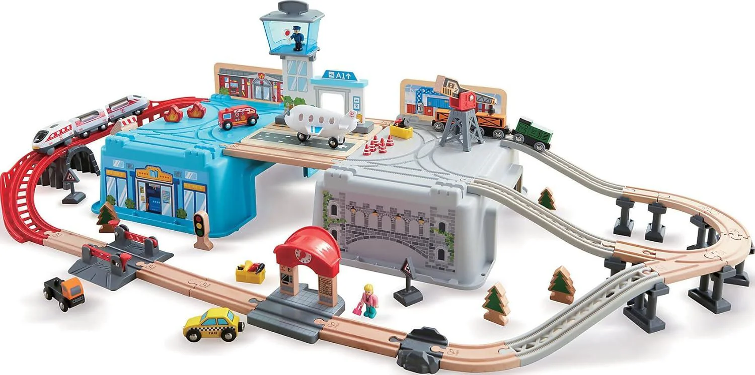 Set de joaca Hape Super Cityscape, 80 el. foto
