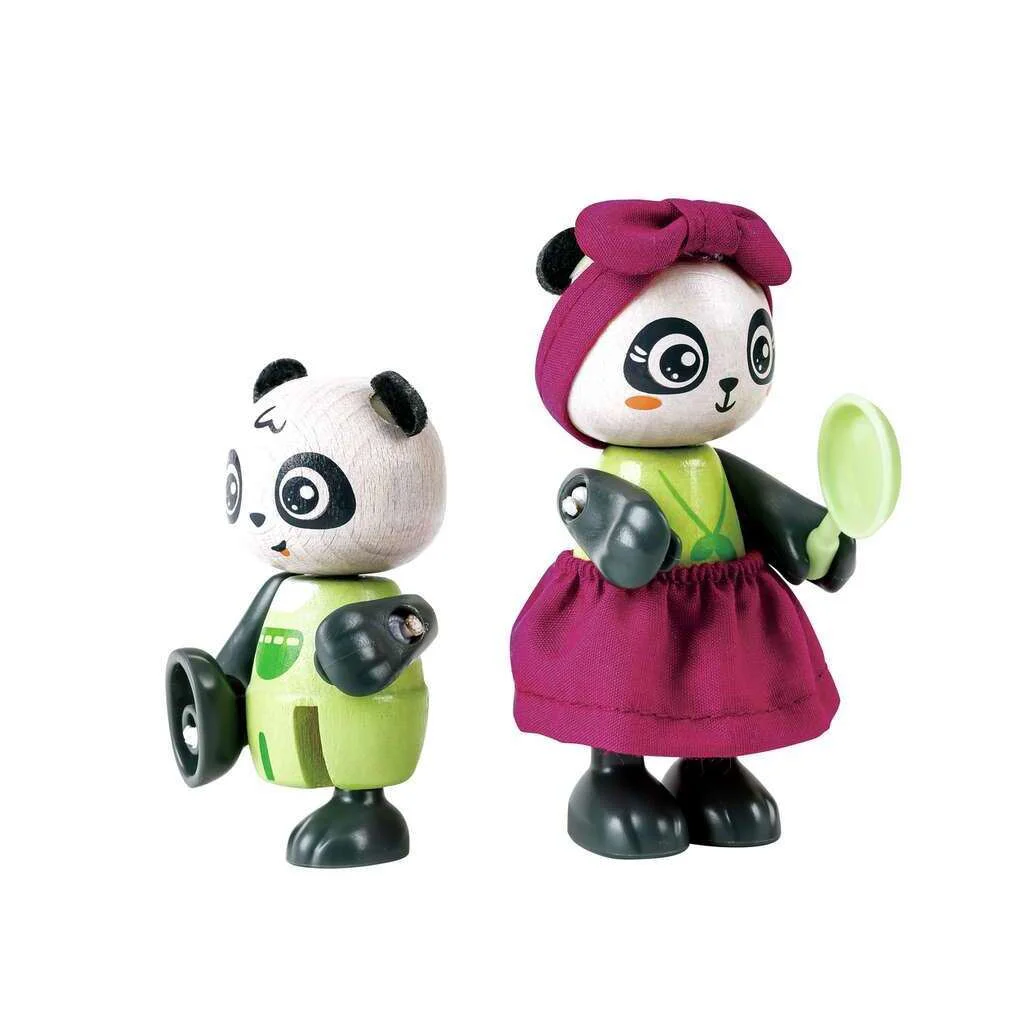 Casuta pentru papusi Hape Casa din bambus a ursilor panda foto