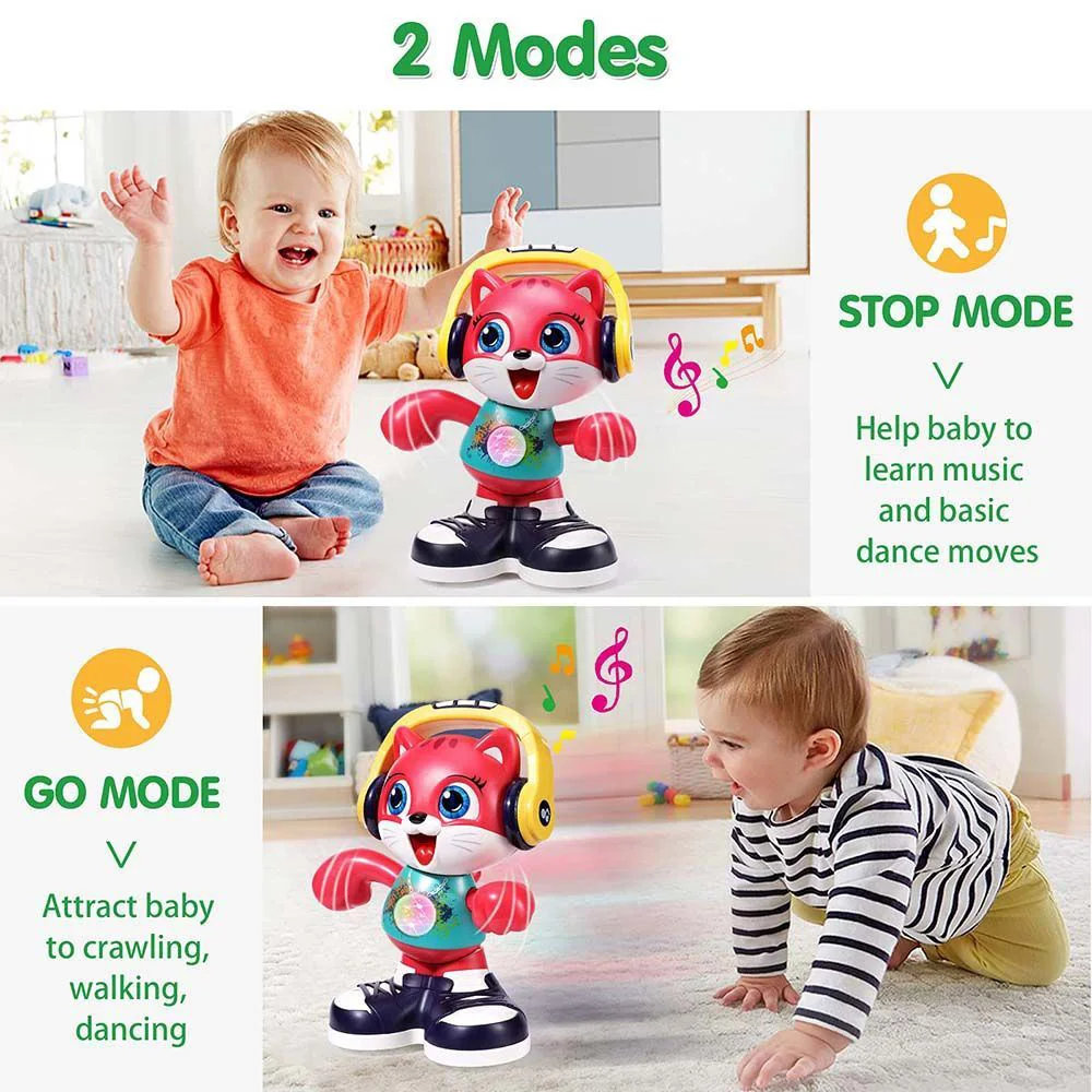 Интерактивная игрушка со световыми и звуковыми эффектами Hola Toys Танцующий кот foto