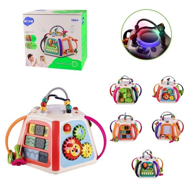 Развивающий куб Монтессори со звуком и светом Hola Toys Forest foto