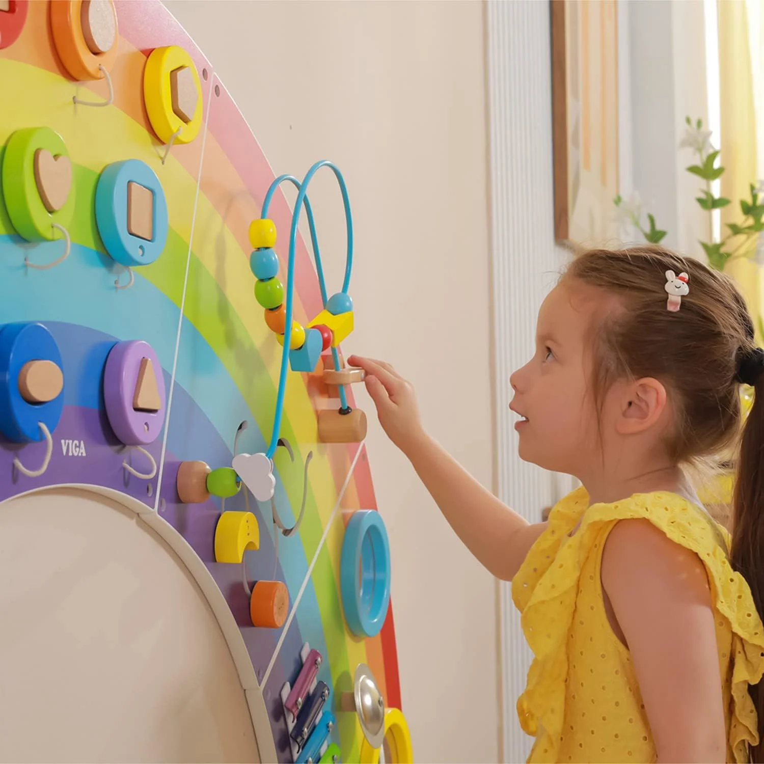 Busyboard de perete Viga Toys Curcubeu foto