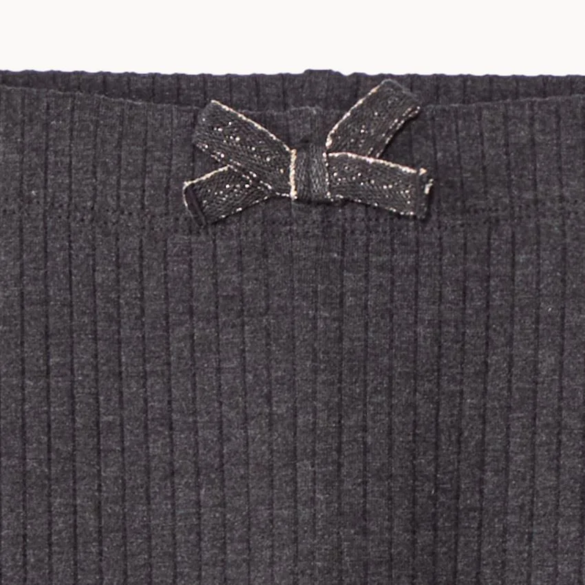 Orchestra Leggings pentru fete cu fundita Dark Grey foto