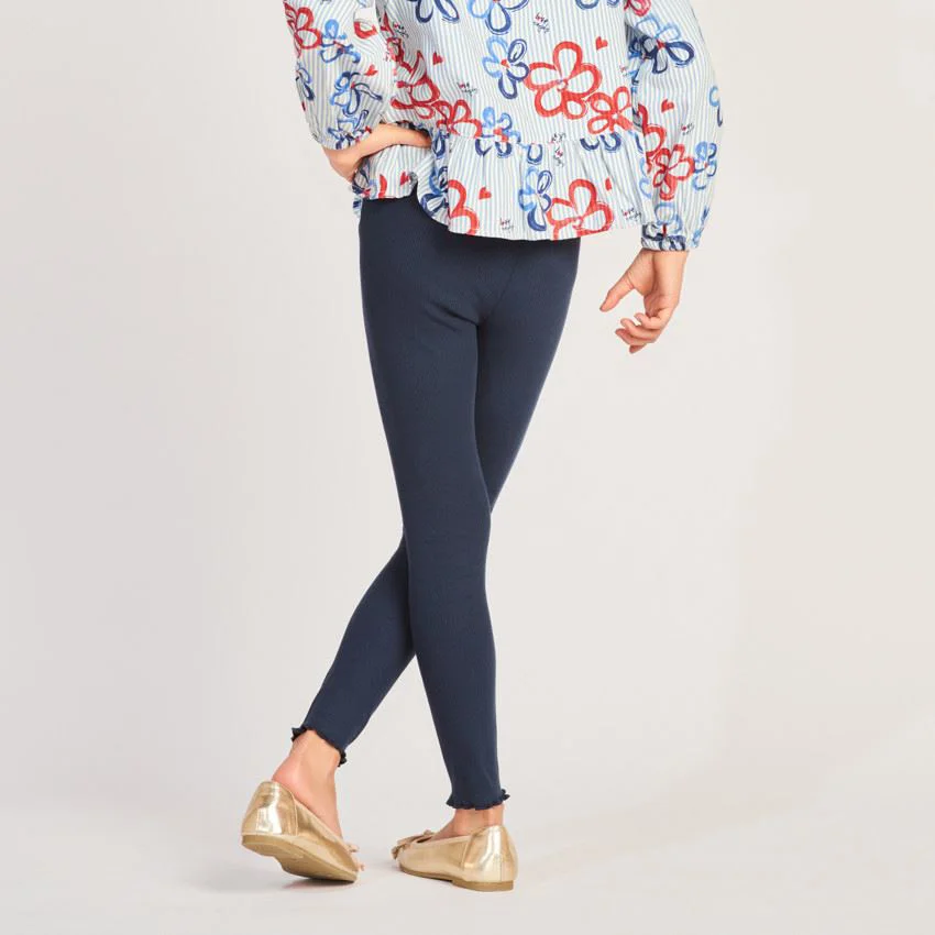 Orchestra Leggings pentru fete Pom Pom Navy Blue foto
