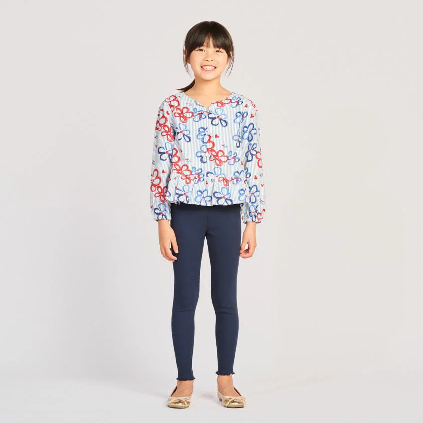 Orchestra Leggings pentru fete Pom Pom Navy Blue foto
