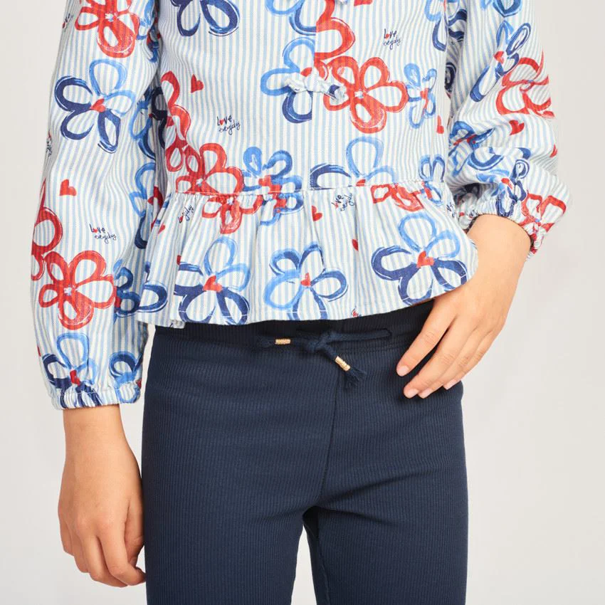 Orchestra Leggings pentru fete Pom Pom Navy Blue foto