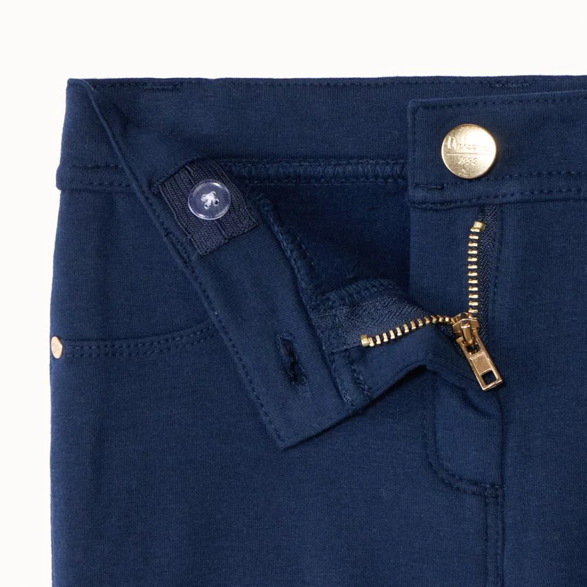 Orchestra Pantaloni pentru fete skinny din molton Navy Blue foto