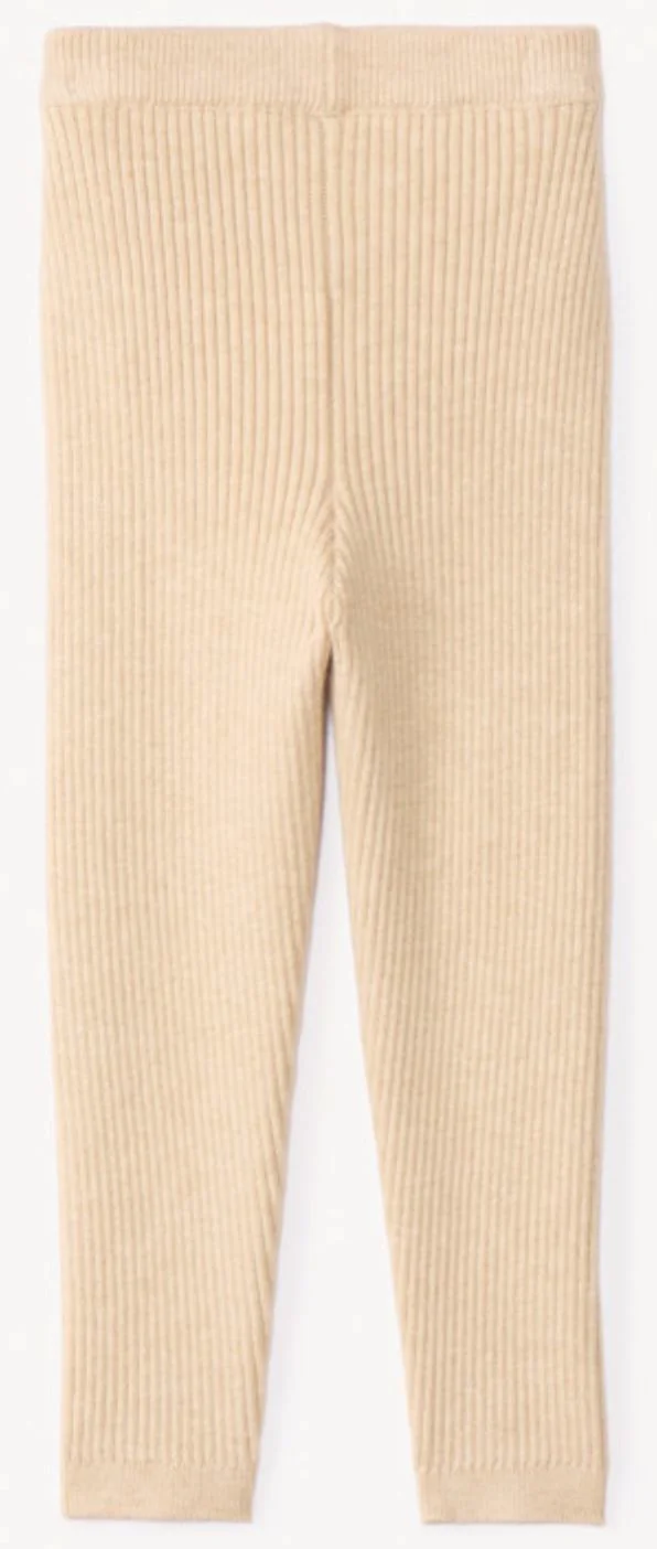 Orchestra Colanti din tricot reiat cu fundita pentru fete Heather Beige foto