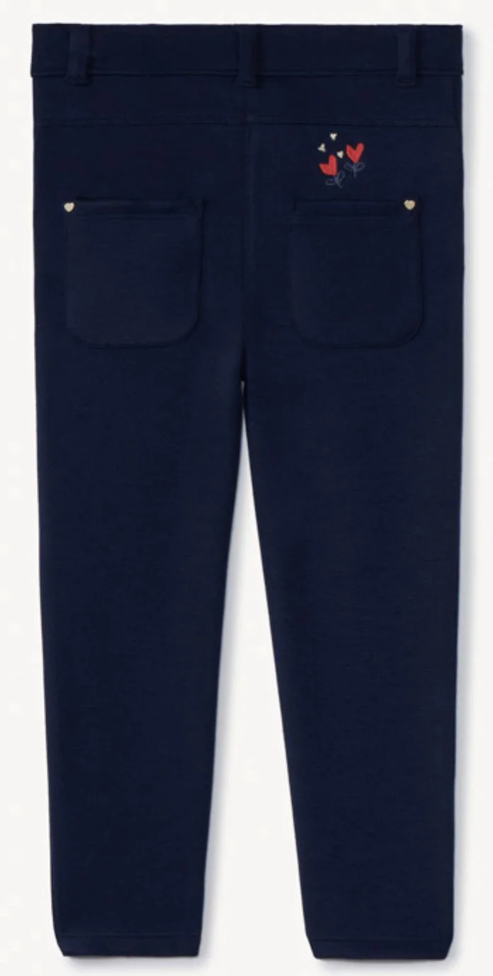 Orchestra Jeggings cu broderie pentru fetite Navy Blue foto