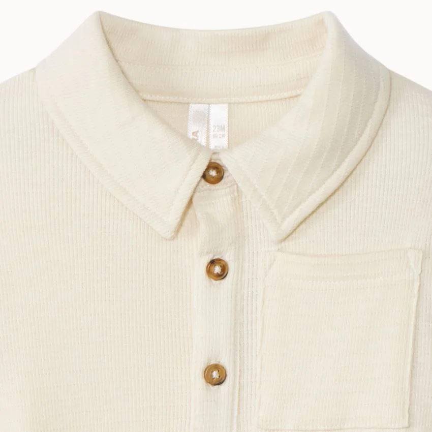 Orchestra Tricou polo cu maneci lungi Ecru foto