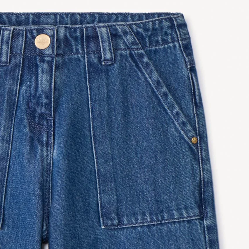 Orchestra Blugi largi din denim cu buzunare aplicate pentru fete foto