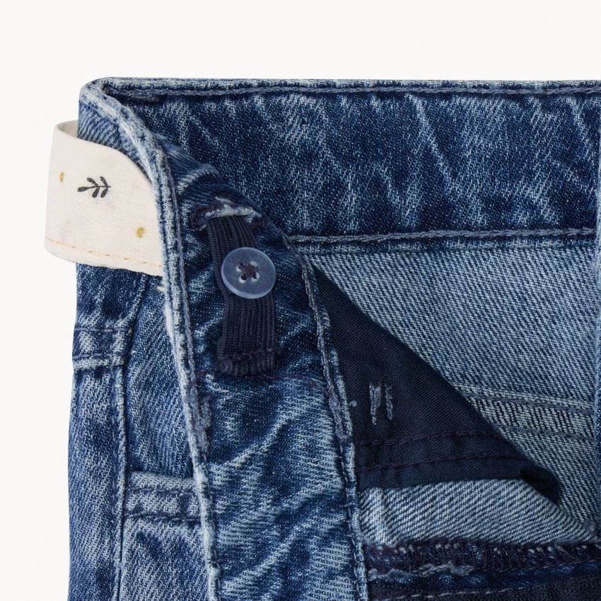 Orchestra Blugi din denim de tip mom fit cu esarfa decorativa pentru fete foto
