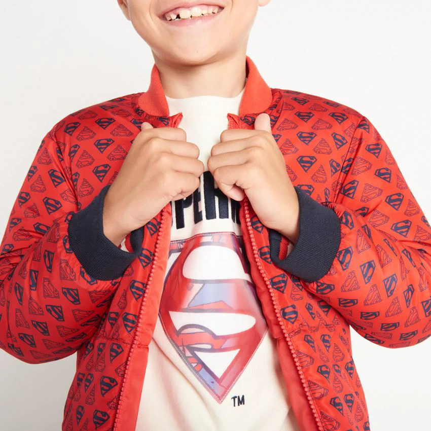 Orchestra Geaca bomber reversibila Superman Warner pentru baieti foto