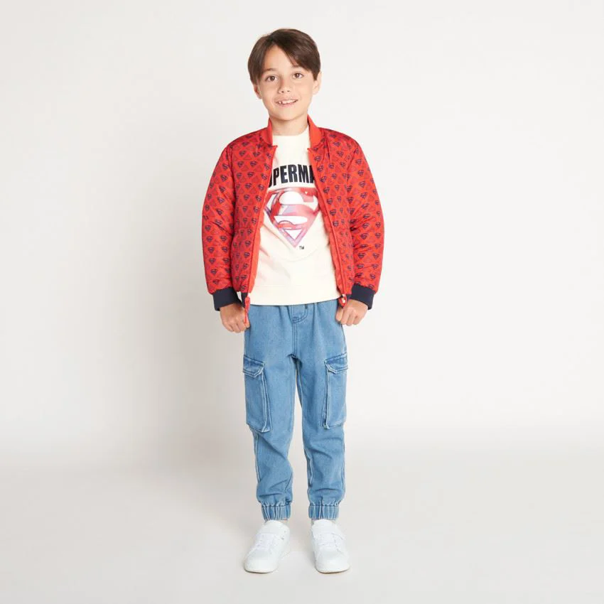 Orchestra Geaca bomber reversibila Superman Warner pentru baieti foto