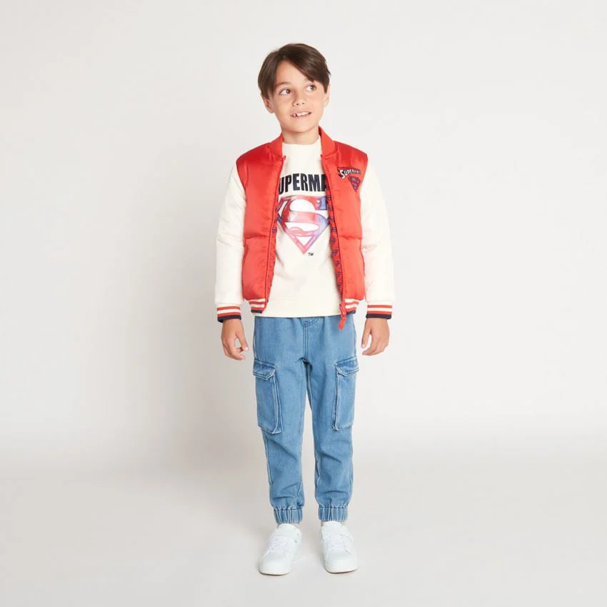 Orchestra Geaca bomber reversibila Superman Warner pentru baieti foto