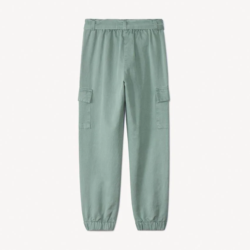 Orchestra Pantaloni cargo din twill cu centura pentru fete Khaki foto