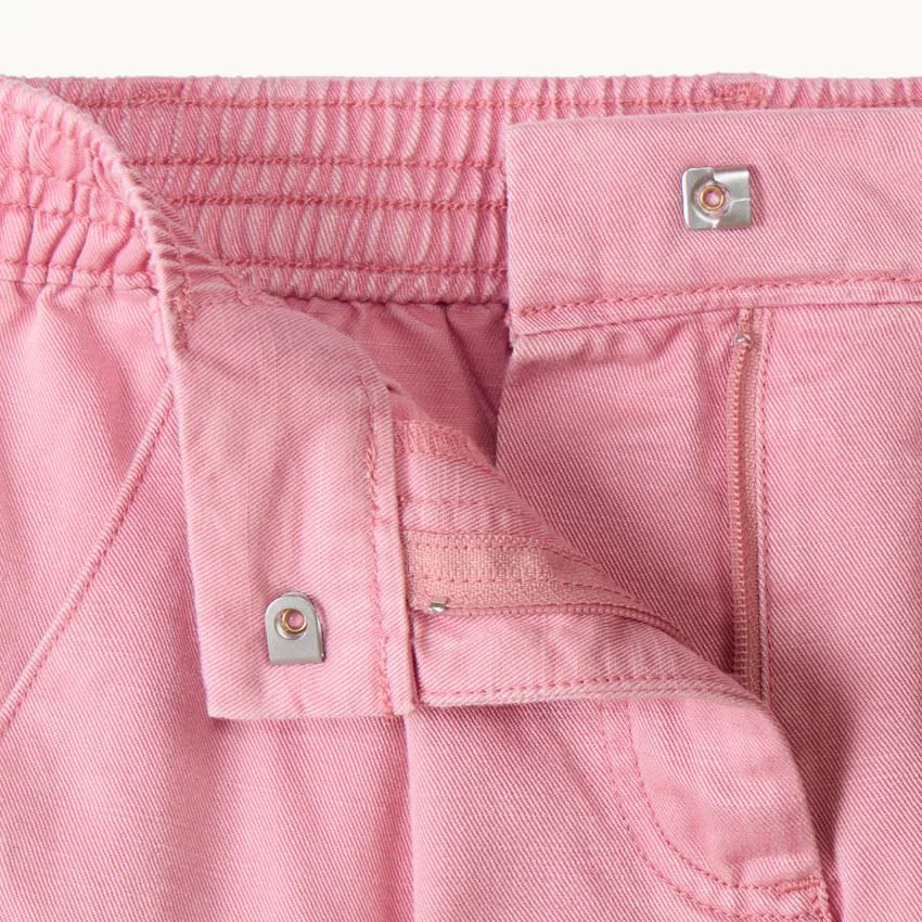 Orchestra Pantaloni cargo din twill cu centura pentru fete Roz foto