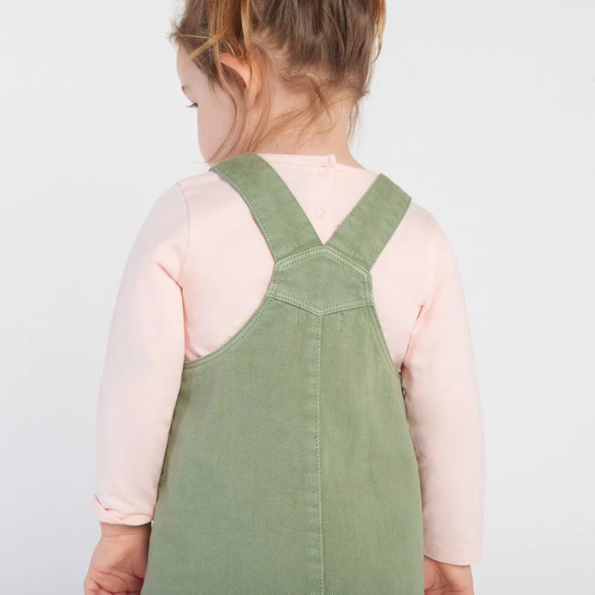 Orchestra Rochita-salopeta din denim cu buzunare Khaki foto