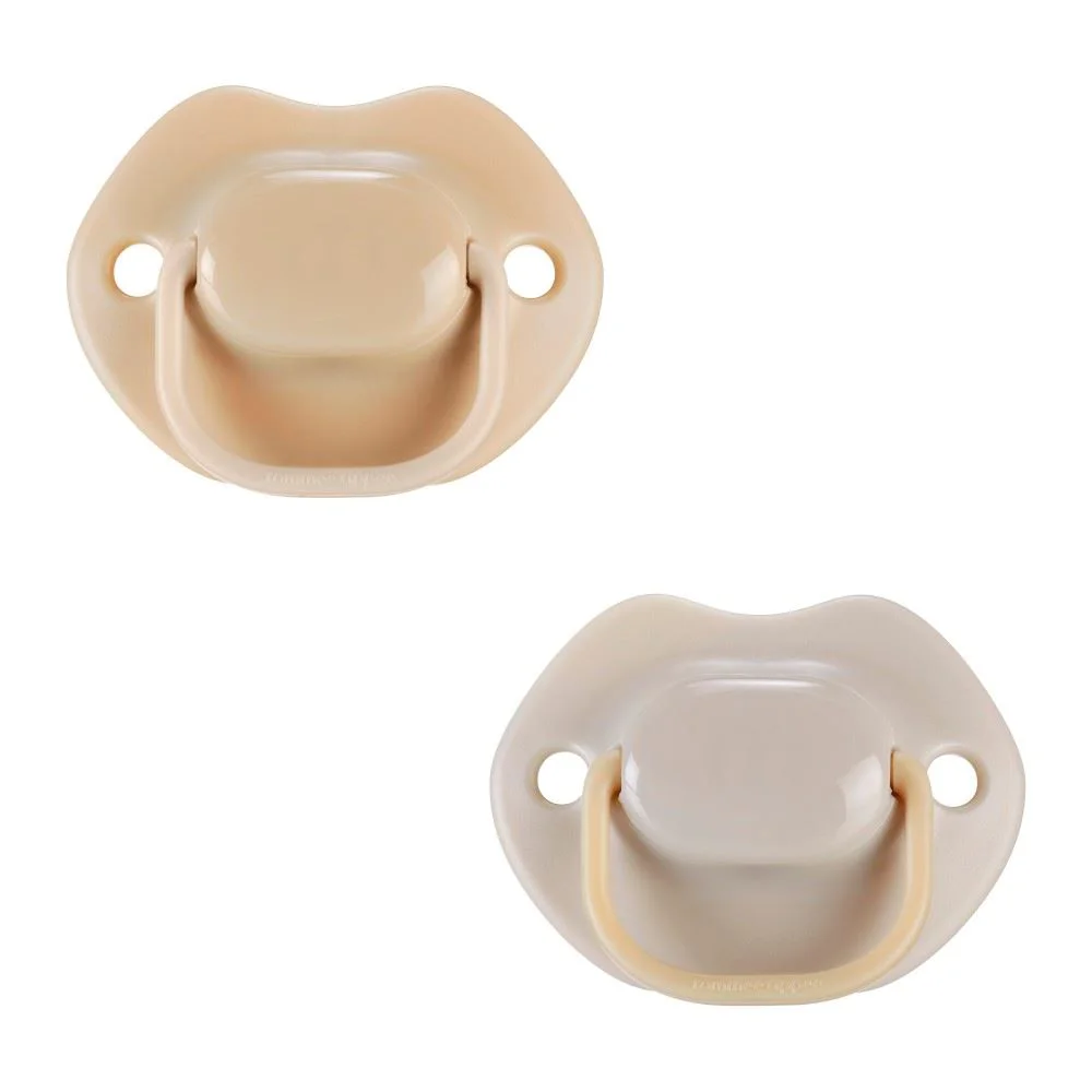 Suzete ortodontice din silicon Tommee Tippee Moda Bej (6-18 luni), 2 buc. foto