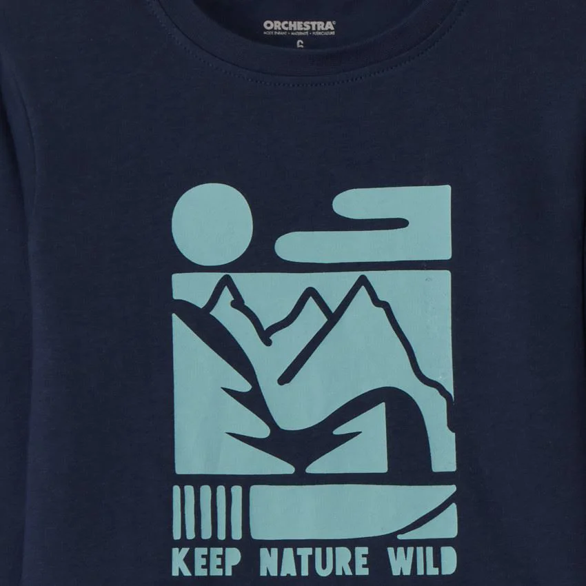 Orchestra Tricou cu maneci lungi pentru baieti Bleu marine foto