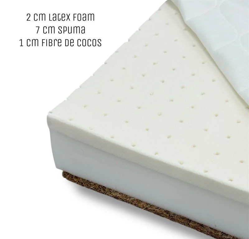 Saltea pentru copii Eucalyptus Latex Cocos, 120x60x10 cm foto