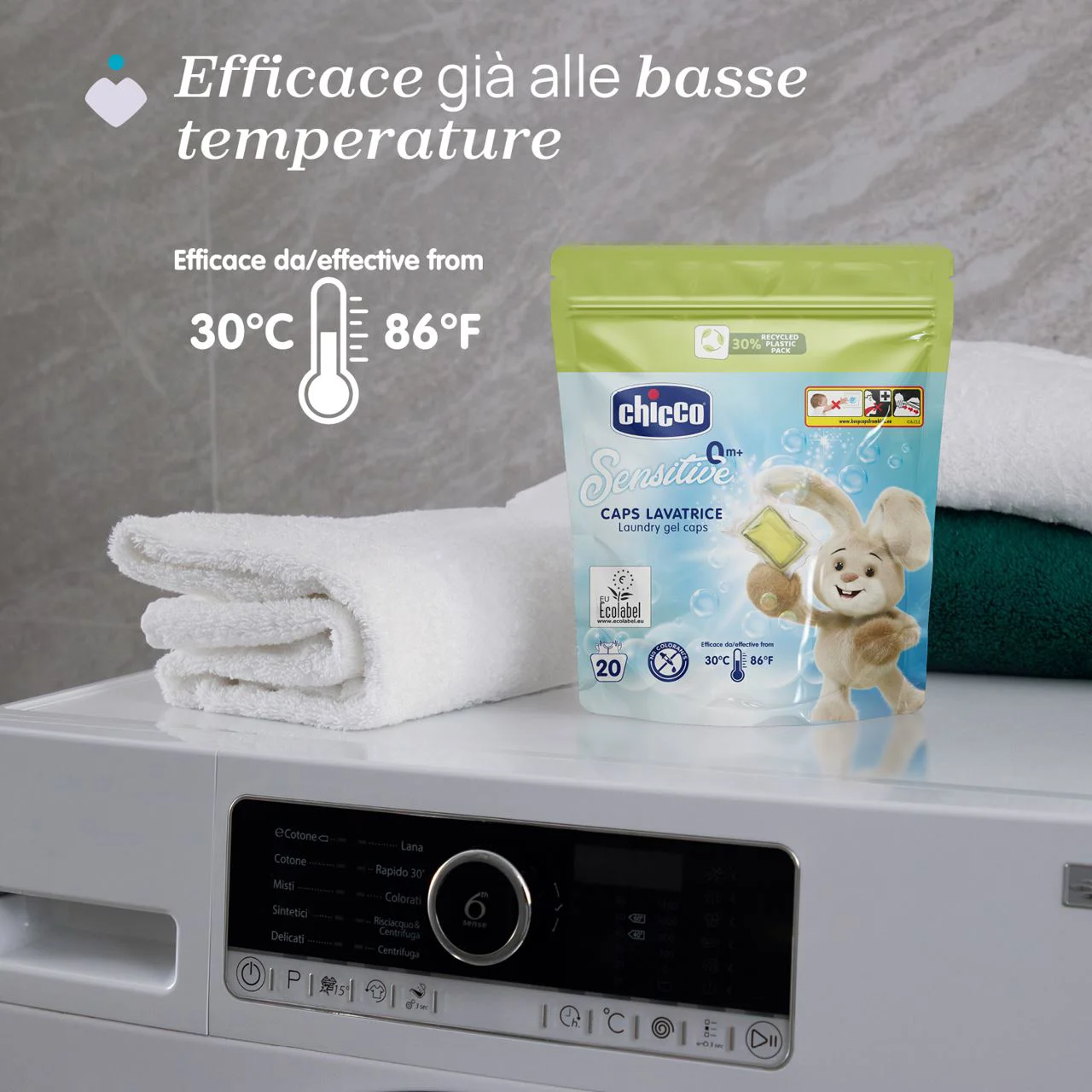 Капсулы для стирки Chicco Sensitive гипоаллергенные, 20 шт. foto
