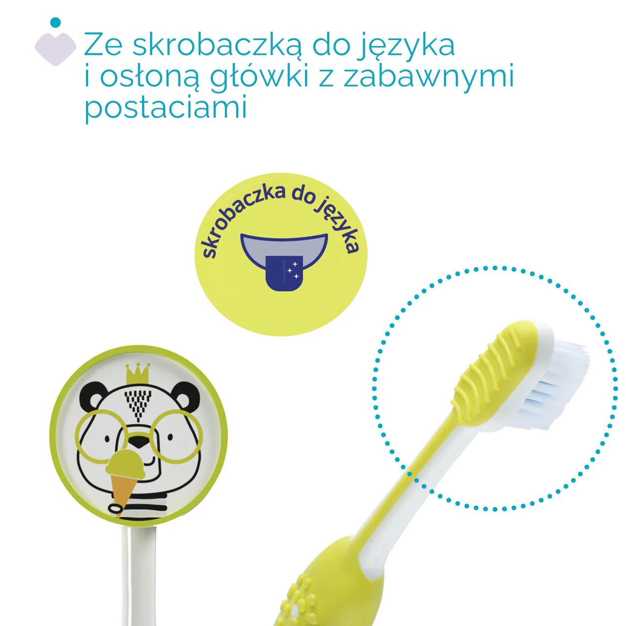 Набор зубных щёток Chicco Hippo/Tiger (3–6 лет), 2 шт. foto
