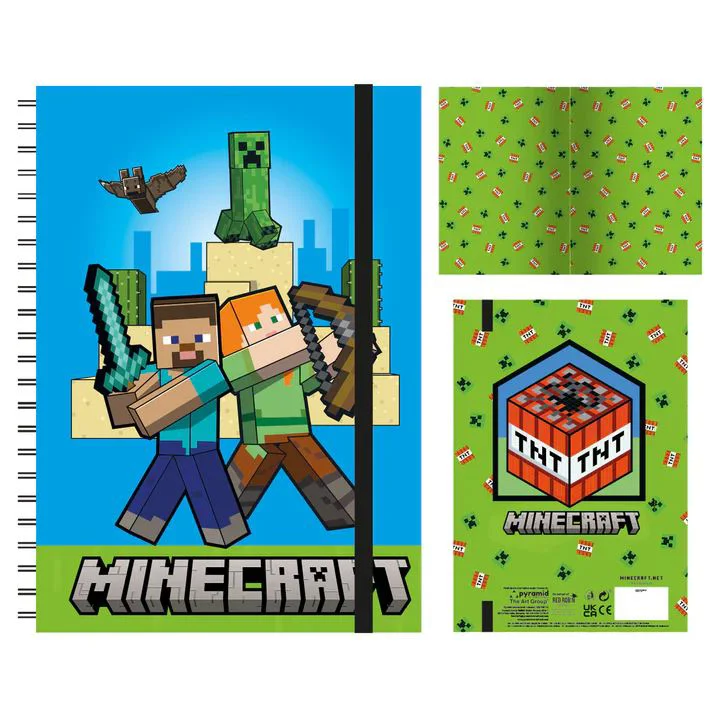 Carnet Pyramid Minecraft Characters A5 Wiro foto