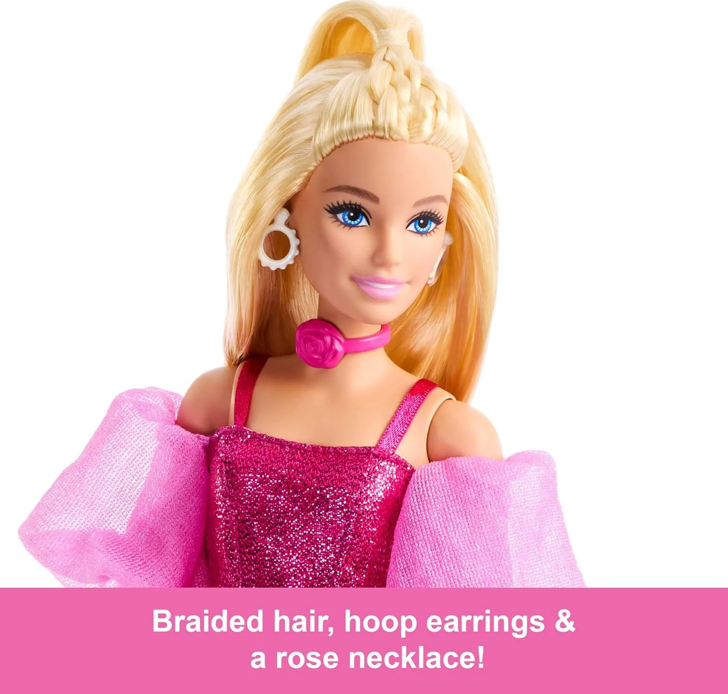Papusa Barbie "Fashionista in costum roz lucios" foto