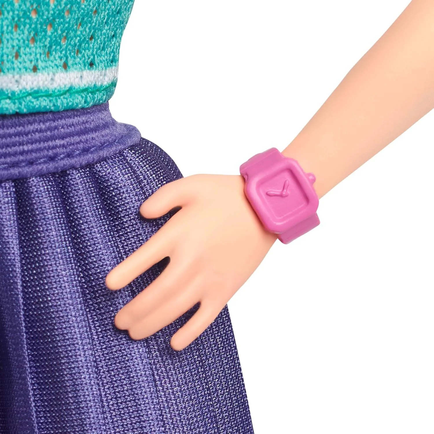 Papusa Barbie "Fashionista cu fusta plisata mov" foto