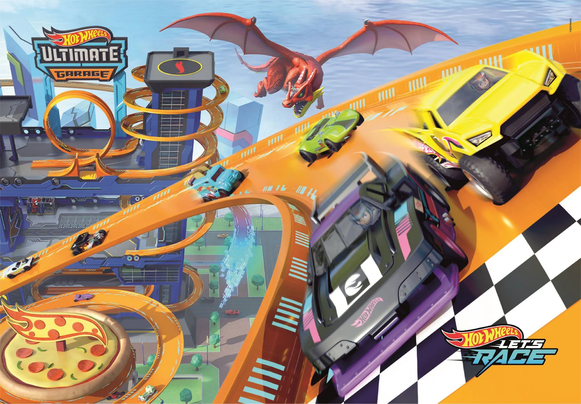 Puzzle Clementoni Hot Wheels, 104 piese foto