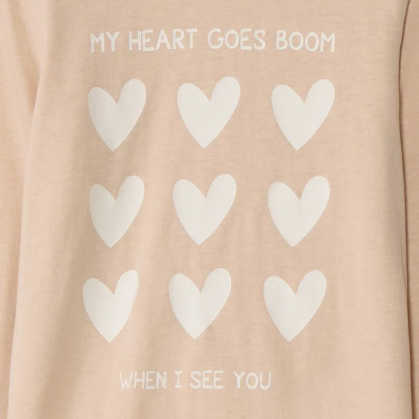 Orchestra Tricou pentru fetite cu maneca lunga Inimioare foto