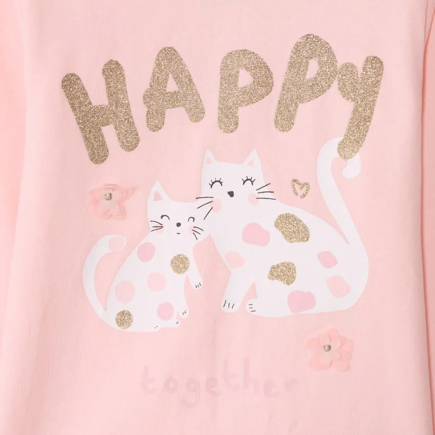 Orchestra Футболка для девочек с длинным рукавом Happy foto