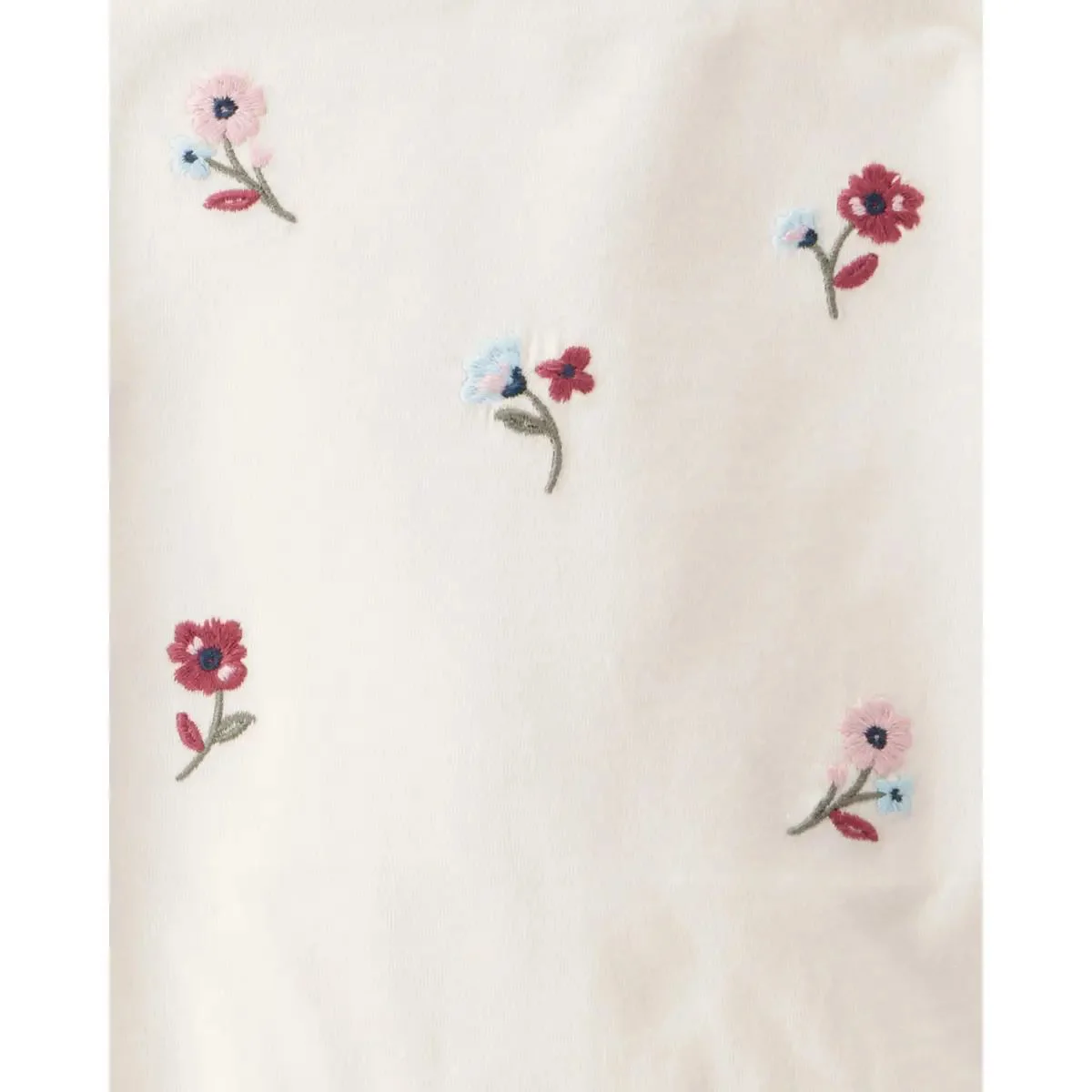 Carter's Set 2 piese cu broderie Floral Pink - body si pantaloni foto